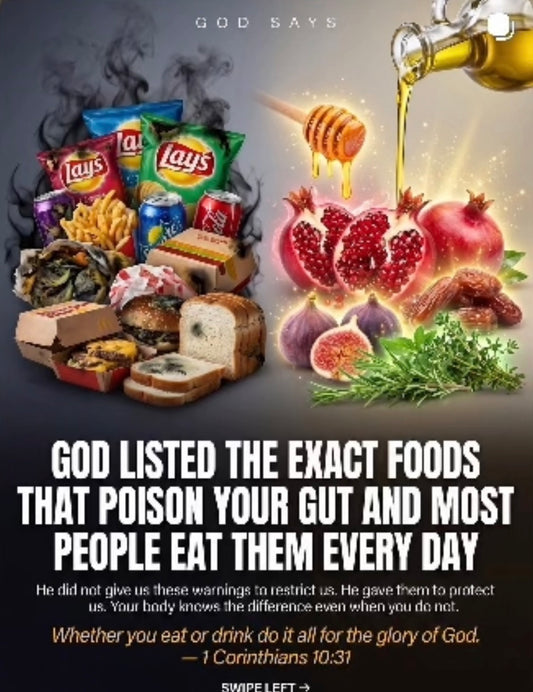 God’s List of Food people Should Eat: Fruits and Vegetables (that’s it)